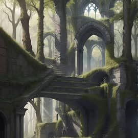 Готические руины в стиле Эшера