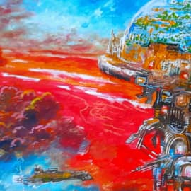 Станция "Сарос" над Красным Пятном Юпитера.