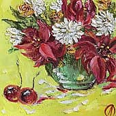 Букет с вишнями