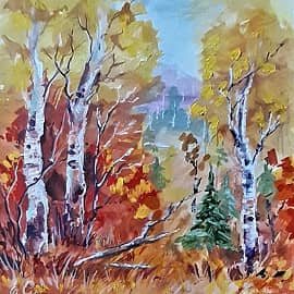 Осень в лесу Этюд