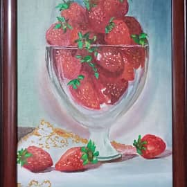 Клубника в вазе