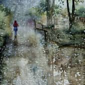 Картина "Летний дождь".