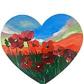 Цветочное поле на закате