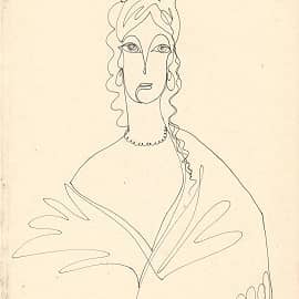 Что под собой скрывала шаль? (из серии "Одной линией")