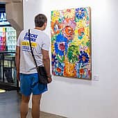 Картина Яркие цветы и жизненная сила Абстракция Екатерина Лебедева художник (4), художник Екатерина Лебедева