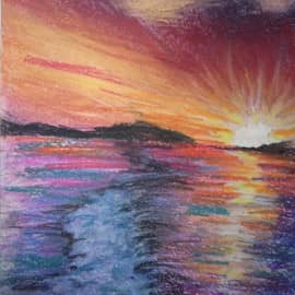 Закат на море