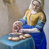 Подражание мастеру Ян Вермеер "Молочница"