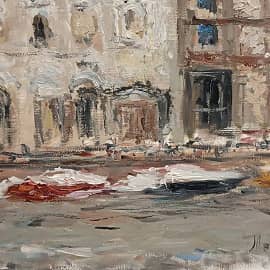 Этюд Лодки на канале