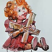 Иллюстрация к сказке современного автора про куклу марионетку