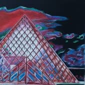 Пирамида Лувра, Париж (1), художник Наталья Андреева