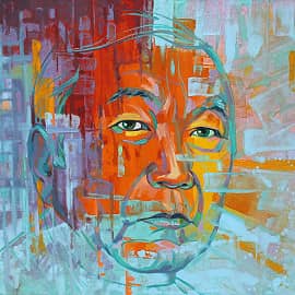 Портрет художника Ц. Адучиева х.м. 80 х 95.