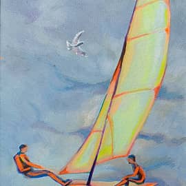 Полёт. День и ночь. День. Проект "светофизика в живописи"  ZhNataly. Светящаяся