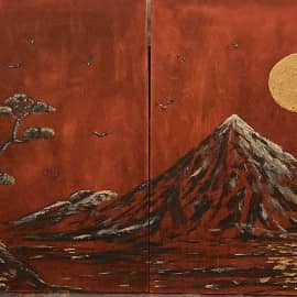 Пейзаж в стиле суми-е