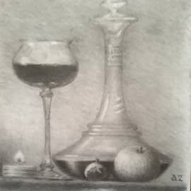 Графин с вином и фрукты