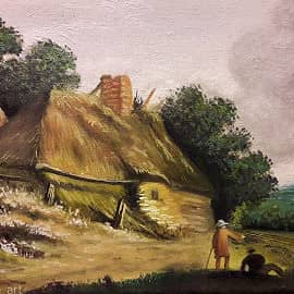 Пейзаж с двумя проходящими.