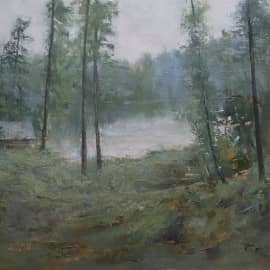 У лесного озера