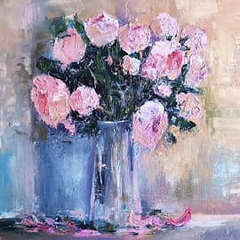 Розовые пионы