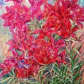 Лилии моего сада. Из серии " Райский сад", художник Елена Наумова