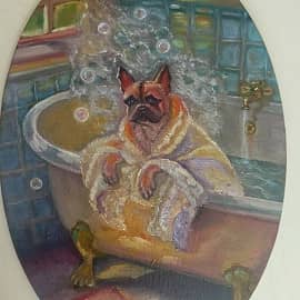 Буль в ванне.