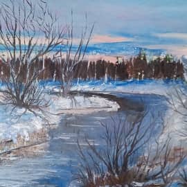 Закат на реке