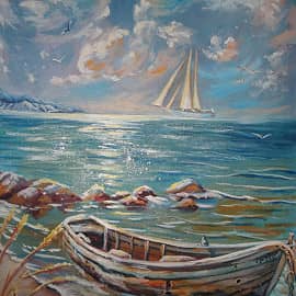 На берегу. В ожидании.