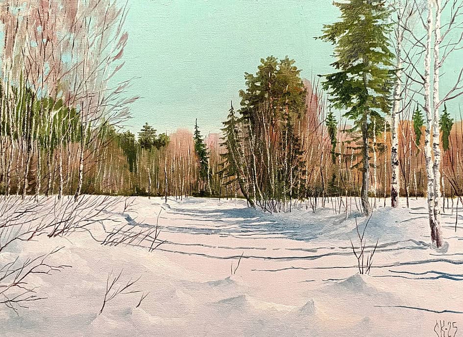 Солнечный день. Март. Пленэр.