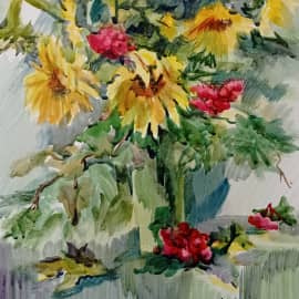 "Подсолнухи и калина"