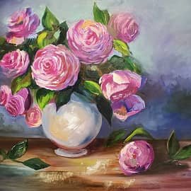 Букет пионовидных роз