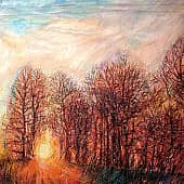 Закат  солнца .