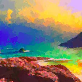 Скалы на рассвете.