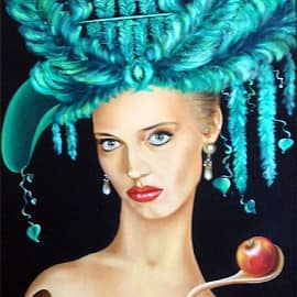 Дама в зелёной шляпке (Шелестящий сон, запутавшийся в перьях)  The Lady in the green Hat