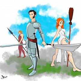 Героическое нечто в стиле "анимэ"