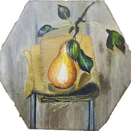 Груша на ткани