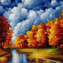 Картина "Осенний парк"