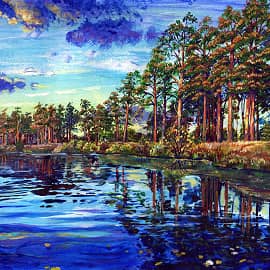 Сосны на высоком берегу