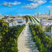 Москва, Вид Петровского бульвара с чб фотографии 1880 г