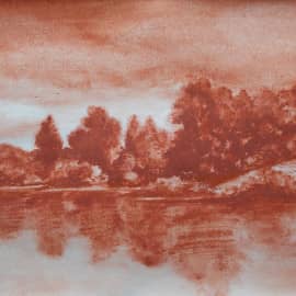 Пейзаж сангиной  Sanguine landscape