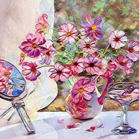 Цветы в зеркале.