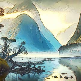 Туман над озером,2