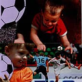 Юные футболисты. Коллаж.