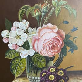 Натюрморт Роза и яблоня . Жан Франсуа ван Даль. Свободная копия