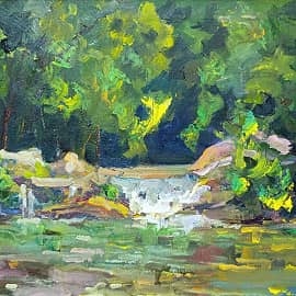 Водопад в лесу. Пленэр ZhNataly