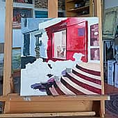 Магазин цветов (1), художник Валерий Вальков