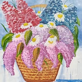 Букет в корзине