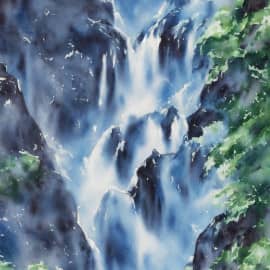 Из серии работ "Бежит и дышит водопад"