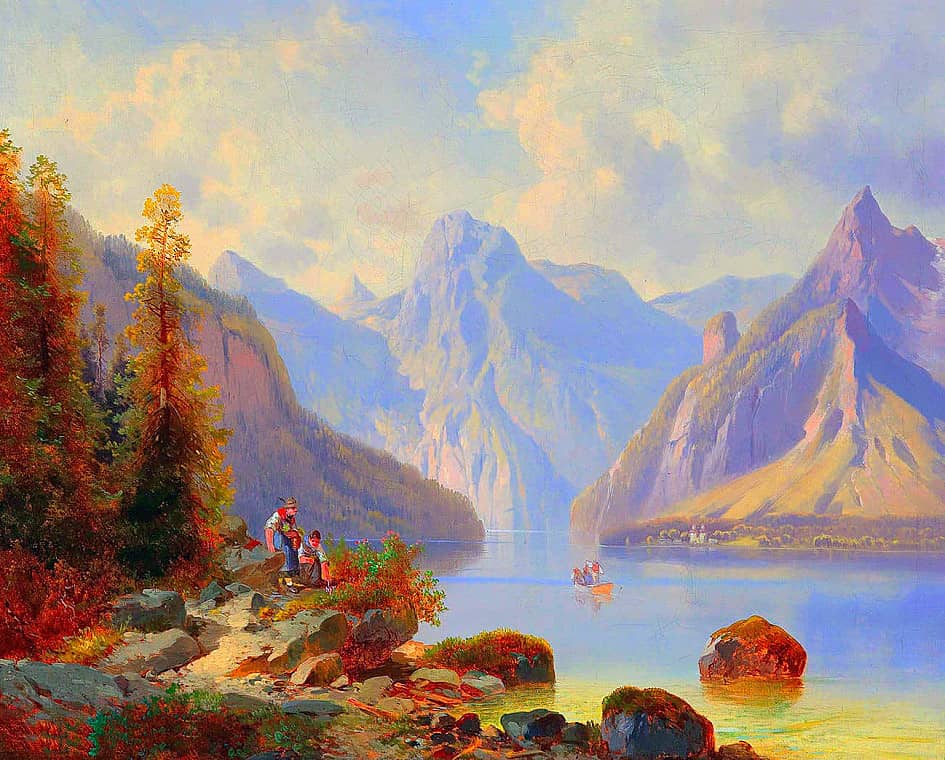 Озеро в горах.