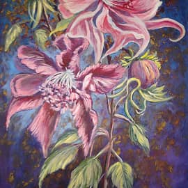 Цветы в сиреневом цвете.