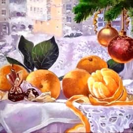 Мандаринки-2 ( праздничный вариант с елочкой)