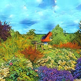 Домик в цветах.