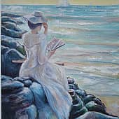 Дама с книгой.